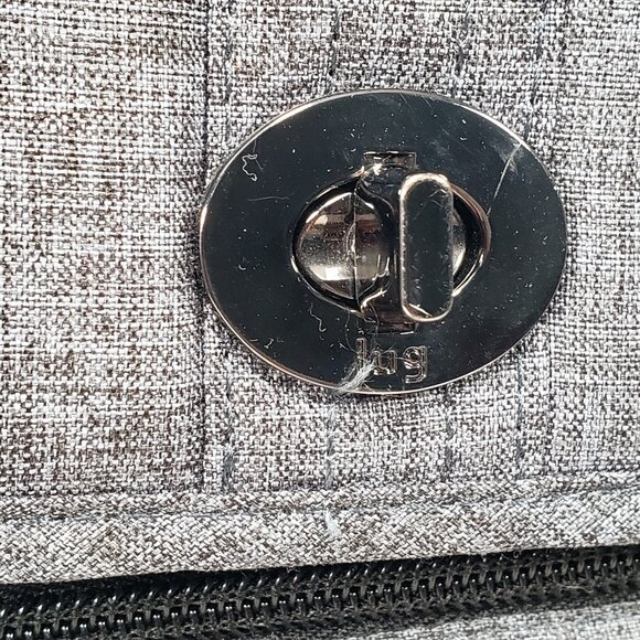 Lug Moped Purse Womens Heathered Grey Crossbody Shoulder Day Bag EUC - Picture 4 of 11